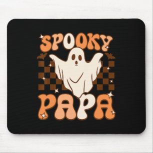 Retro Groovy Halloween Ghost Spooky Papa Costume Mouse Pad