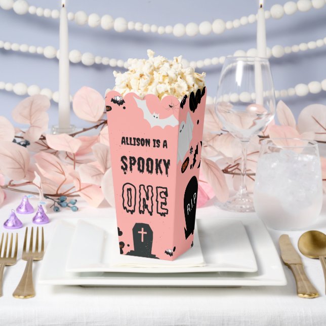 Retro Groovy Halloween spooky one first birthday  Favour Box (Wedding)