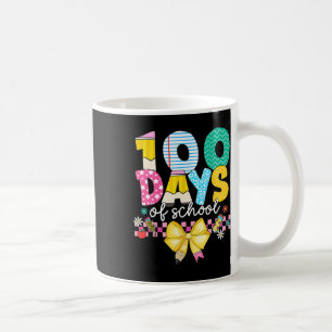 Retro Groovy Happy 100 Days Of School Teacher Kid Coffee Mug