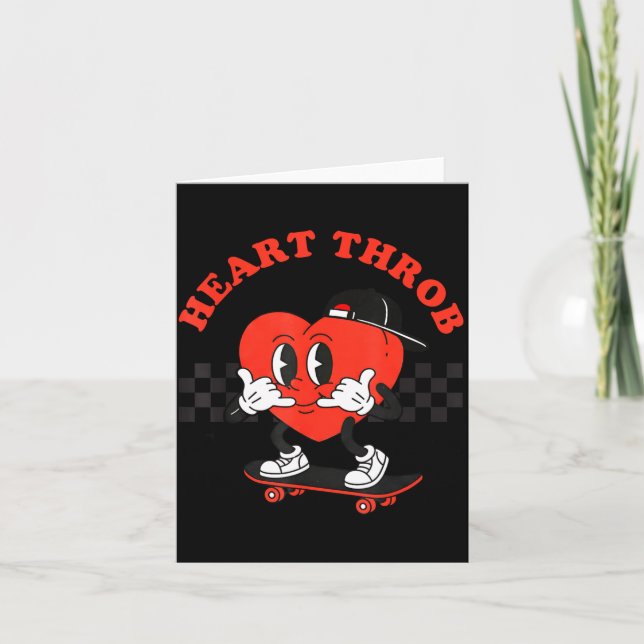 Retro Groovy Heart Throb Valentines Day Toddlers B Card (Front)