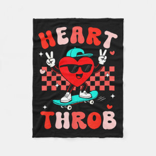 Retro Groovy Heart Throb Valentines Day Toddlers B Fleece Blanket