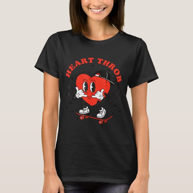 Retro Groovy Heart Throb Valentines Day Toddlers B T-Shirt (Front)