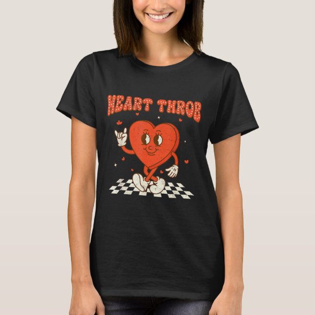 Retro Groovy Heart Throb Valentines Day Toddlers B T-Shirt (Front)