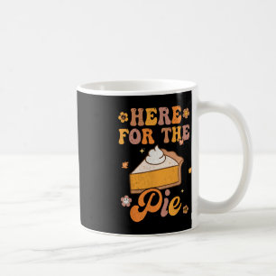 Retro Groovy Here For The Pie Thanksgiving Pumpkin Coffee Mug