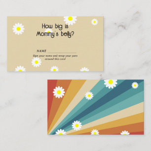 Retro Groovy - How big is mummy's belly game Enclosure Card