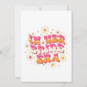 Retro Groovy In Her Bride Era 70s Bachelorette  Thank You Card