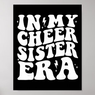 Retro Groovy In My Cheer Sister Era Cheerleading S Poster