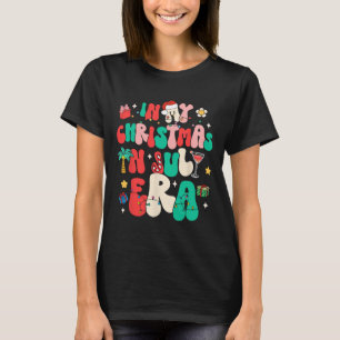 Retro Groovy In My Christmas In July Era Summer Dr T-Shirt