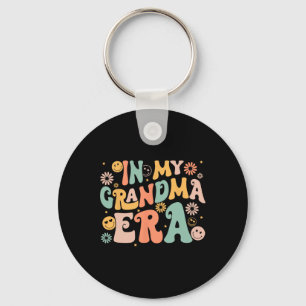 Retro Groovy In My Grandma Era Grandma Mothers Day Key Ring