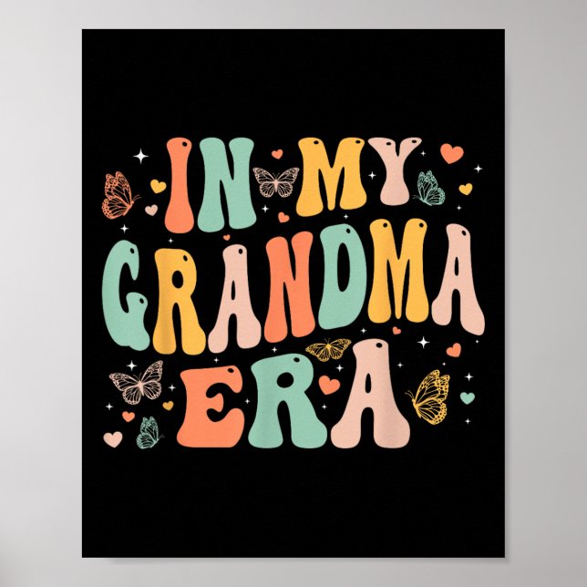 Retro Groovy In My Grandma Era Mother's Day Women  Poster (Front)