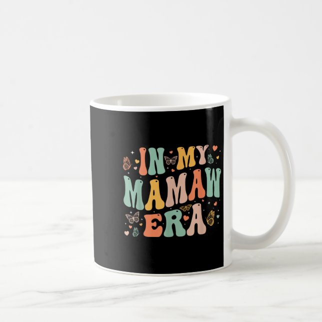 Retro Groovy In My Mamaw Era Mother's Day Women  Coffee Mug (Right)