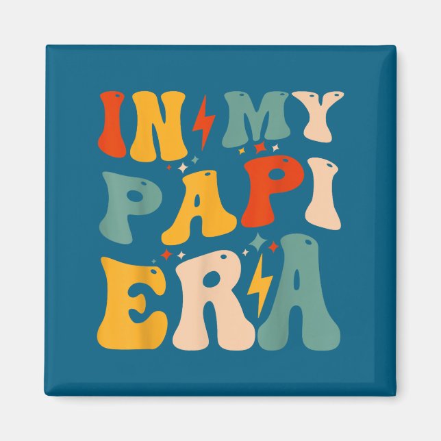Retro Groovy In My Pa Era Funny Father's Day Mens  Magnet (Front)