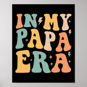 Retro Groovy In My Papa Era Father&#; s Day Poster