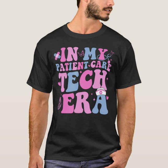 Retro Groovy In My Patient Care Technician Era Pct T-Shirt (Front)
