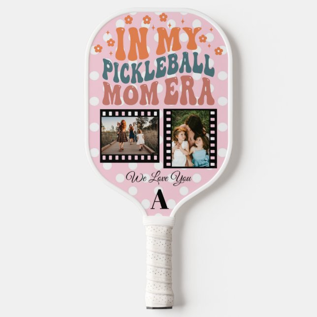 Retro Groovy In My Pickleball Mum Era Custom Pickleball Paddle (Front)