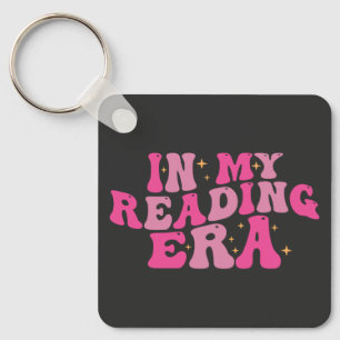 Retro Groovy In My Reading Era Key Ring