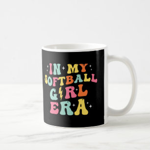Retro Groovy In My Softball Girl Era Coffee Mug