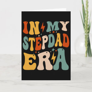Retro Groovy In My Stepdad Era Funny Father's Day Card