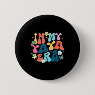 Retro groovy in my yaya era happy mother's day Ret 6 Cm Round Badge