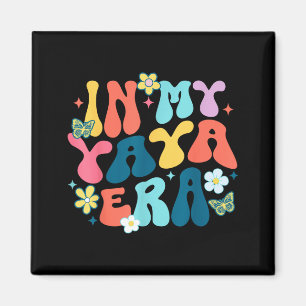 Retro groovy in my yaya era happy mother's day Ret Magnet