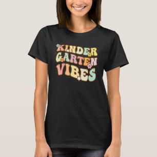 Retro Groovy Kindergarten First Day Of Kindergarte T-Shirt