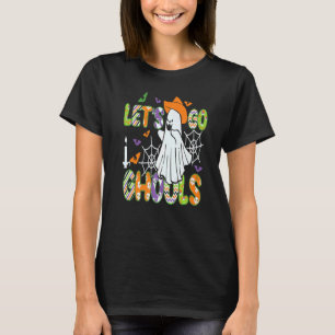 Retro Groovy Let's Go Ghouls Ghost 70s Spooky Hall T-Shirt