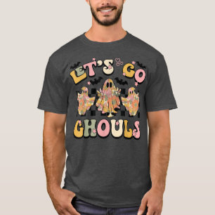 Retro Groovy Let's Go Ghouls Halloween 2022 Ghost T-Shirt