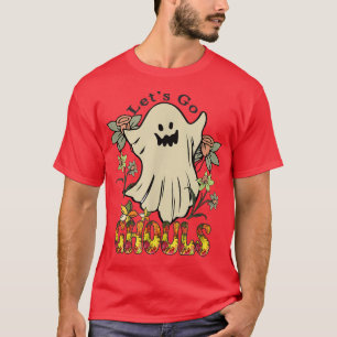 Retro Groovy Let's Go Ghouls Halloween 2022 Ghost T-Shirt