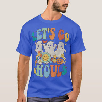 Retro Groovy Let's Go Ghouls Halloween Ghost Boo26 T-Shirt
