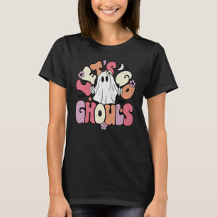 Retro Groovy Let's Go Ghouls Halloween Ghost Boo T-Shirt