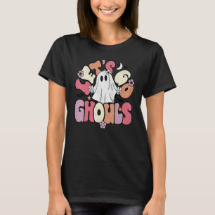 Retro Groovy Let's Go Ghouls Halloween Ghost Boo T-Shirt