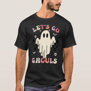 Retro Groovy Let's Go Ghouls Halloween Ghost Costu T-Shirt