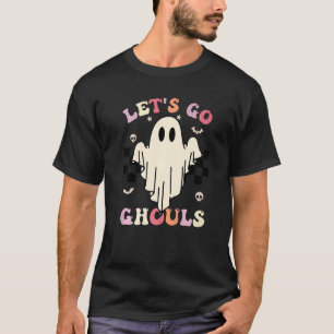 Retro Groovy Let's Go Ghouls Halloween Ghost Costu T-Shirt