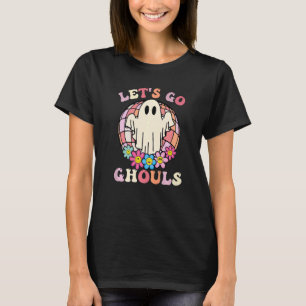 Retro Groovy Let's Go Ghouls Halloween Ghost Costu T-Shirt