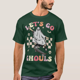 Retro Groovy Let's Go Ghouls Halloween Ghost Costu T-Shirt