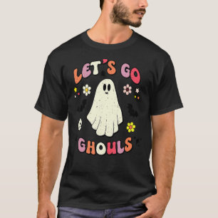 Retro Groovy Let's Go Ghouls Halloween Spooky Seas T-Shirt