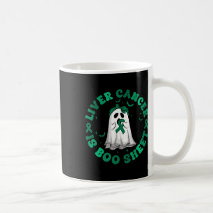 Retro Groovy Liver Cancer Is Boo Sheet Ghost Green Coffee Mug