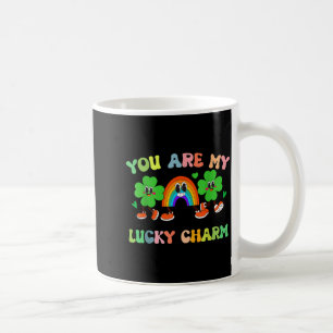 Retro Groovy Lucky Charm St Patricks Day Kids Coffee Mug
