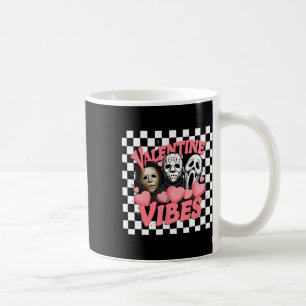 Retro Groovy Mask Valentine Vibes Horror Character Coffee Mug