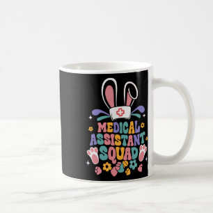 Retro Groovy Medical Istant Squad Bunny Ear Flower Coffee Mug