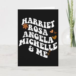 Retro Groovy Melanin Pride Harriet Rosa Angela Mic Card