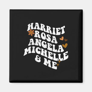 Retro Groovy Melanin Pride Harriet Rosa Angela Mic Magnet