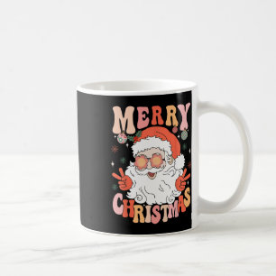 Retro Groovy Merry Christmas Trendy Santa Claus Ho Coffee Mug