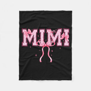 Retro groovy mimi grandma nana bow happy mothersRe Fleece Blanket