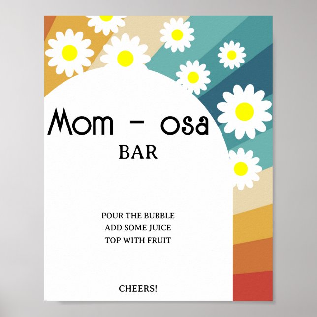Retro Groovy \ Mum-osa bar Poster (Front)