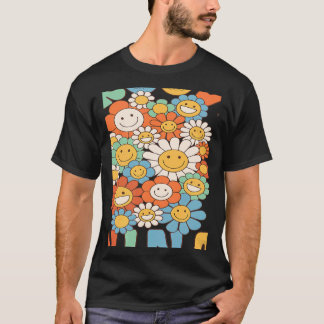 Retro Groovy Nina Groovy Birthday Party Matching F T-Shirt