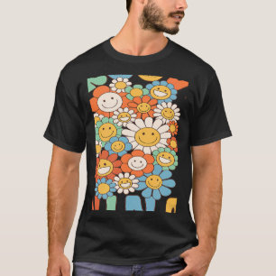 Retro Groovy Nina Groovy Birthday Party Matching F T-Shirt