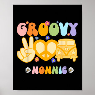 Retro Groovy Nonnie Grandma Family Matching Mother Poster