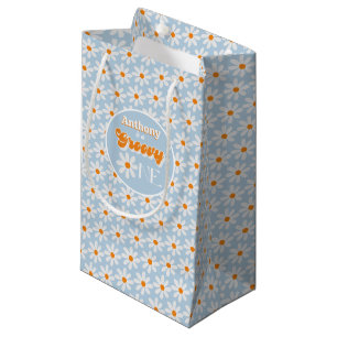 Retro Groovy One Boys 1st Birthday Small Gift Bag