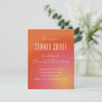 Retro Groovy Orange Summer Soiree Birthday Party